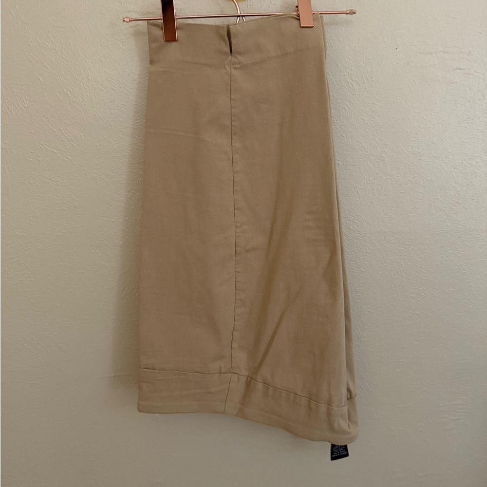 Zac & Rachel Tan Asymmetrical Midi Pencil Bermudas